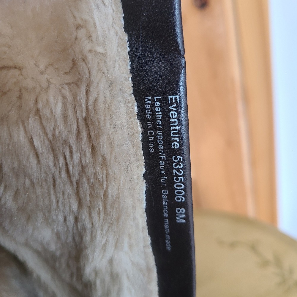 Bear Traps EU 39 US 8 Brown Suede Faux Fur Tall Flat Boots Cozy Scandi Winter - Picture 7 of 8